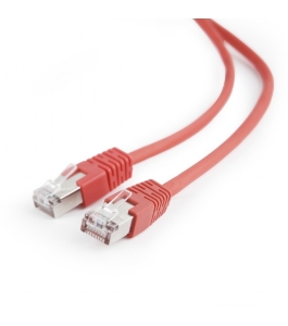 Cablu patch cord ftp gembird cat5e, 1m, rosu, awg26, ecranat - pp22-1m/r...