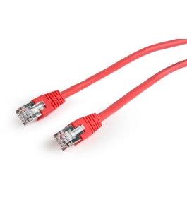 Cablu patch cord ftp gembird cat6, 0.5m, rosu, awg26, ecranat (pp6-0.5m/r)...