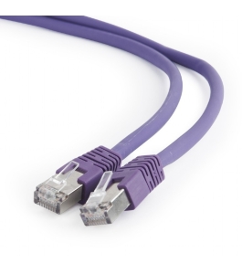 Cablu patch cord s/ftp gembird cat6a lszh cupru 1m violet awg27 dublu ecranat...