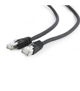 Patch cord s/ftp gembird cat6a, lszh, cupru, 3 m, negru, awg27, dublu ecranat...