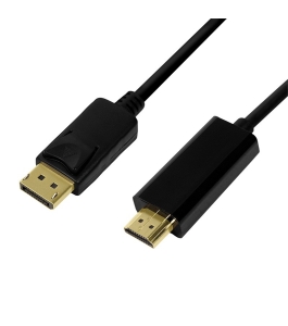 Adaptor displayport (t) la hdmi (t) logilink 2m, 4k uhd 30hz, negru - cv0127...