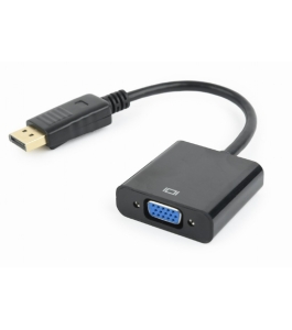 Adaptor displayport (t) la vga (m) gembird, 10cm, full hd negru...