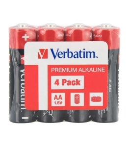 Baterii verbatim aa (r6) alcaline 1.5v, 4 bucati - 49501 316357