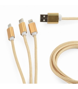 Cablu alimentare si date gembird 3 + 1, usb 2.0 (t) la lightning (t) +...