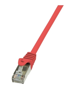 Cablu de retea ftp logilink cat5e 0.5m rosu ecranat cp1024s 316571