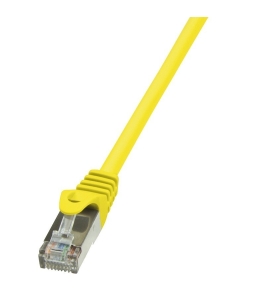 Cablu de retea ftp logilink cat5e, 1m, galben, awg26, ecranat cp1037s...