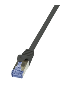 Cablu de retea logilink cat6a s/ftp, 0.5m, negru, dublu ecranat, awg26,...