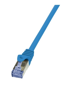 Cablu de retea logilink cat6a s/ftp, 1.5m, albastru, awg26, dublu ecranat...