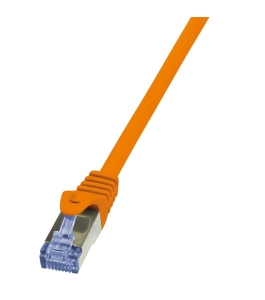 Cablu de retea logilink cat6a s/ftp lszh 1m portocaliu awg26 dublu ecranat...