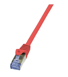 Cablu de retea logilink cat6a s/ftp, lszh, cupru, 3m, rosu, awg26, dublu...