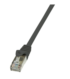 Cablu patch cord ftp logilink cat5e 2m negru awg26 ecranat cp1053s 316593