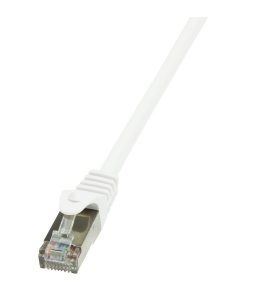 Cablu patch cord ftp logilink cat6, 15m, alb, awg26, ecranat cp2101s 316709