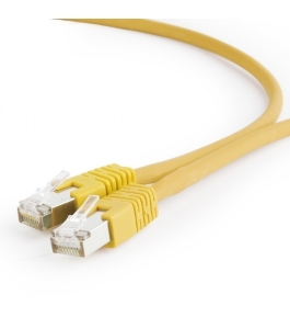 Cablu patch cord s/ftp gembird cat6a, lszh, cupru, 0.25m, galben, awg27,...