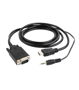 Cablu video gembird splitter hdmi (t) la vga (t) + jack 3.5mm (t), 1.8m,...