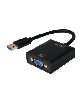 Cablu video logilink ua0231, adaptor usb 3.0 (t) la vga (m), 10cm, negru...