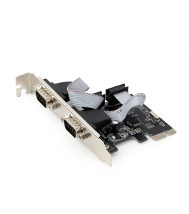 Card adaptor gembird, pci-express la 2 x port serial, cu bracket low-profile...