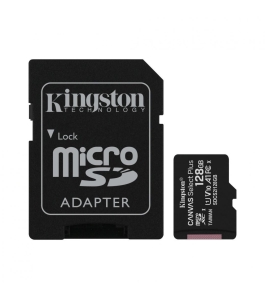 Card de memorie microsd kingston select plus, 128gb, adaptor sd, class 10...