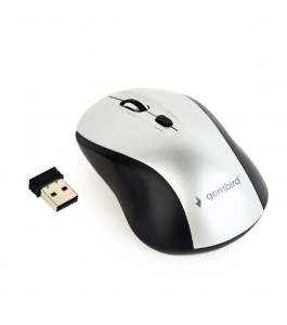 Mouse wireless gembird musw-4b-02-bs, negru/gri, 2.4ghz, optic, 1600 dpi, 4...