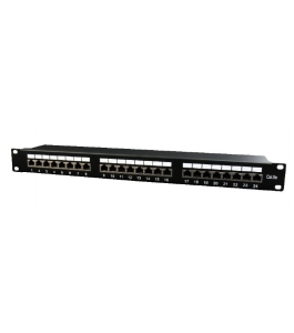 Patch panel gembird 24 porturi npp-c524-002, cat5e, 1u pentru rack 19", negru...