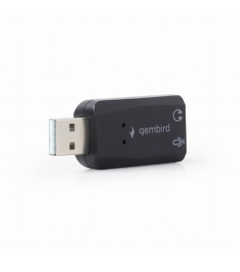 Placa de sunet gembird, extern, interfata usb 2.0, conectori 3.5 mm jack,...