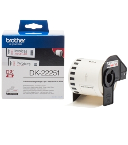 Banda continua hartie original brother b&r on white, dk22251, pentru...