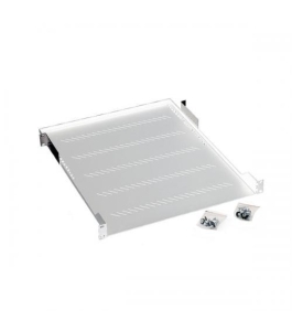 Raft fix perforat triton 19" 1u/250 capacitate incarcare 40kg, negru Gri...