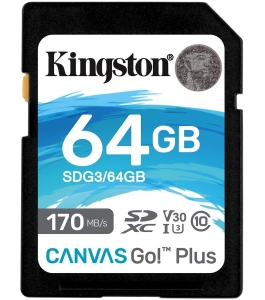 Card de memorie sd kingston canvas go plus, 64gb, class 10 320637