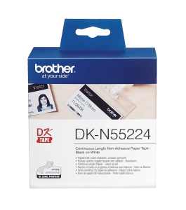 Banda continua hartie original brother black on white, dkn55224, 54mmx30.48m...