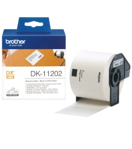 Etichete de hartie dk11202 original brother black on white, 62x100mm, 300buc...