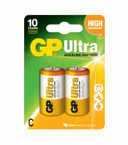 Baterie gp batteries, ultra alcalina c lr14 1.5v alcalina, blister 2 buc...