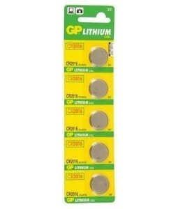 Baterii gp cr2016 litiu 3v, blister 5 buc 323843