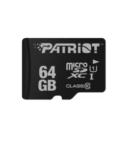 Card microsd patriot, 64 gb, microsdxc, clasa 10, standard uhs-i u1 323474