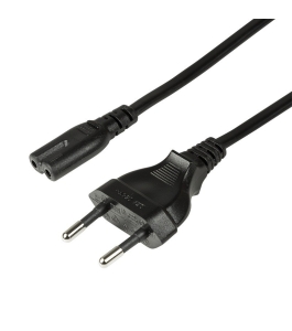 Cablu alimentare logilink cp145, 3m, intrare euro plug, iesire c7, 10a, negru...