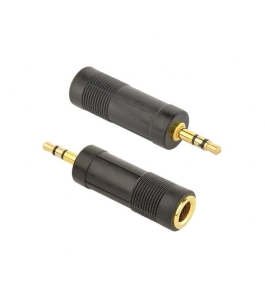 Adaptor audio stereo gembird a-6.35f-3.5m, negru 326182