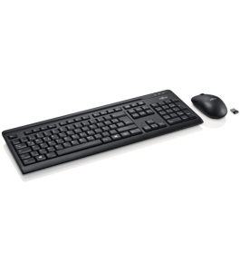 Setul wireless de tastatura si mouse fujitsu lx410 us Negru 327155