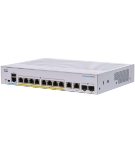 Switch poe cisco cbs250 smart, 8 x gigabit, 2 x sfp, managed, rackabil,...