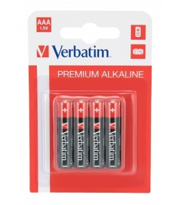 Baterii verbatim aaa alcaline 1.5v, 4buc 49920 329050