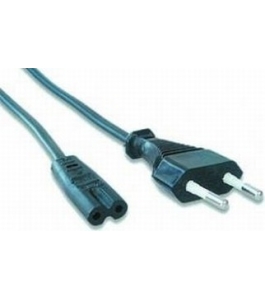 Cablu alimentare gembird pc-184/2, 1.8m, euro plug - c7, negru 328961