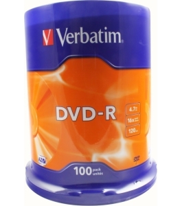 Dvd-r verbatim 4.7gb 100 buc, single layer (43549) 329210