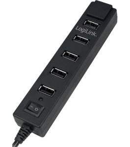 Hub extern logilink, porturi usb: usb 2.0 x 7, conectare prin usb 2.0, Negru...