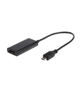 Cablu video adaptor gembird micro-usb la hdmi, 16cm, negru, a-mhl-003 Negru...