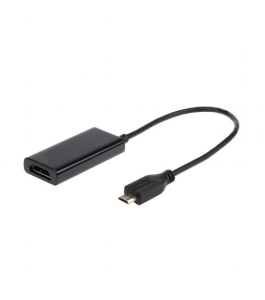 Cablu video gembird a-mhl-002, micro-usb (t) la hdmi (m), 16cm, negru...