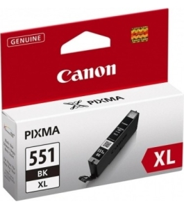 Cartus cerneala canon cli-551xl, black, capacitate 11ml, pentru canon pixma...