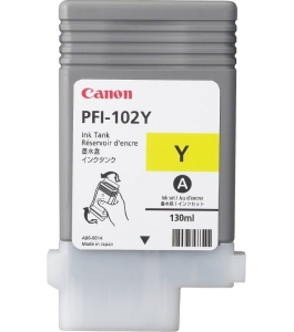 Cartus cerneala canon pfi-102y, yellow, capacitate 130ml, pentru canon lp17,...