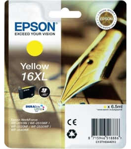 Cartus cerneala original epson yellow, t1634, pentru wf2540, , incl.tv 0.11...