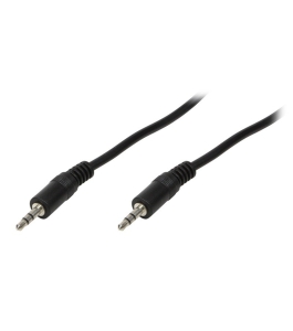 Cablu audio stereo logilink ca1050 - 2m, jack 3.5mm, negru 330513