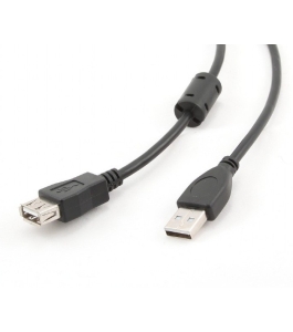 Cablu prelungitor usb 2.0 spacer - 1.8m, negru Negru 330638