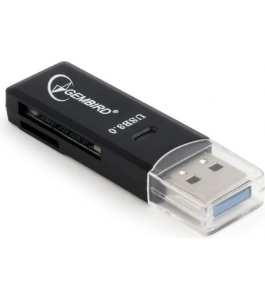 Cititor carduri extern gembird uhb-cr3-01, usb 3.0, negru - transfer rapid...