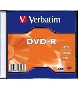 Dvd-r verbatim 4.7gb, 1 buc, single layer, carcasa (43547) 330586