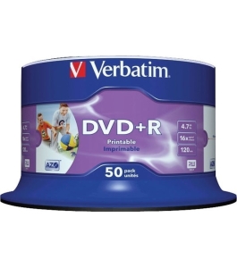 Dvd+r verbatim 4.7gb, 120min, viteza 16x, 50 buc, single layer, spindle,...